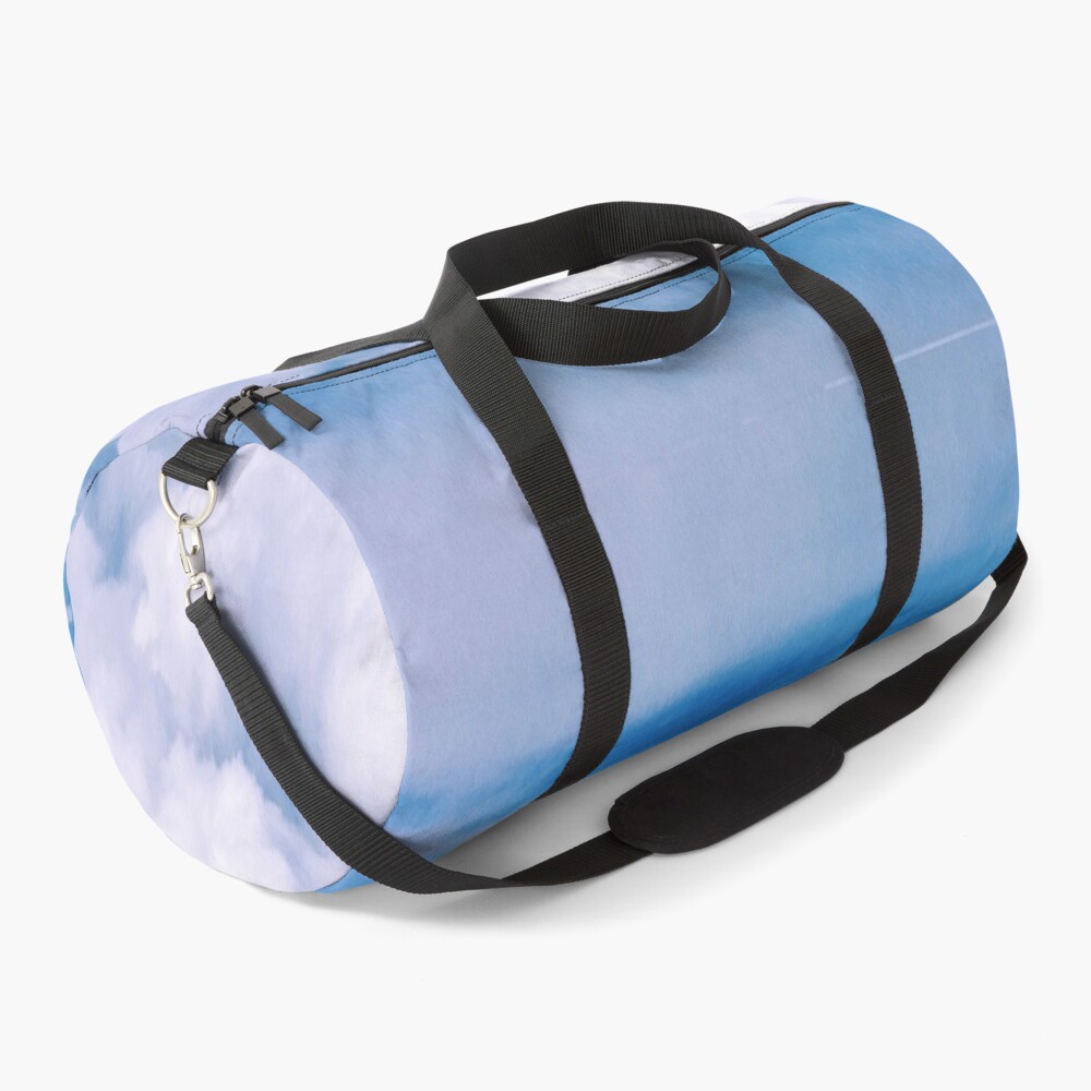 In The Clouds on a duffle bag