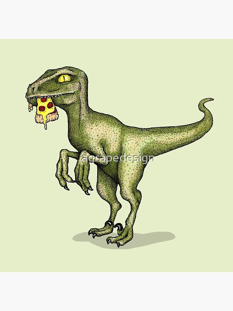 Raptor eating pizza by agrapedesign