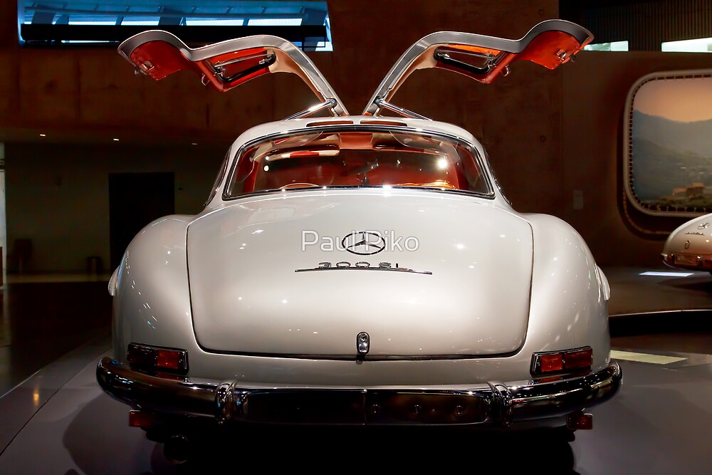 "Mercedes-Benz 300SL - Rear view" by Paul Piko | Redbubble