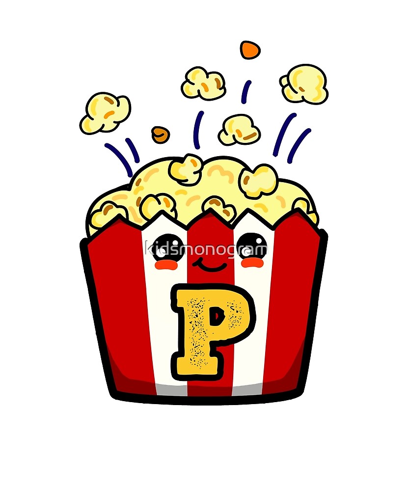 "Alphabet Letter P Popcorn Box" by kidsmonogram | Redbubble
