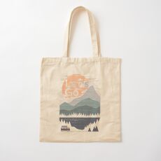 Let's Go Cotton Tote Bag