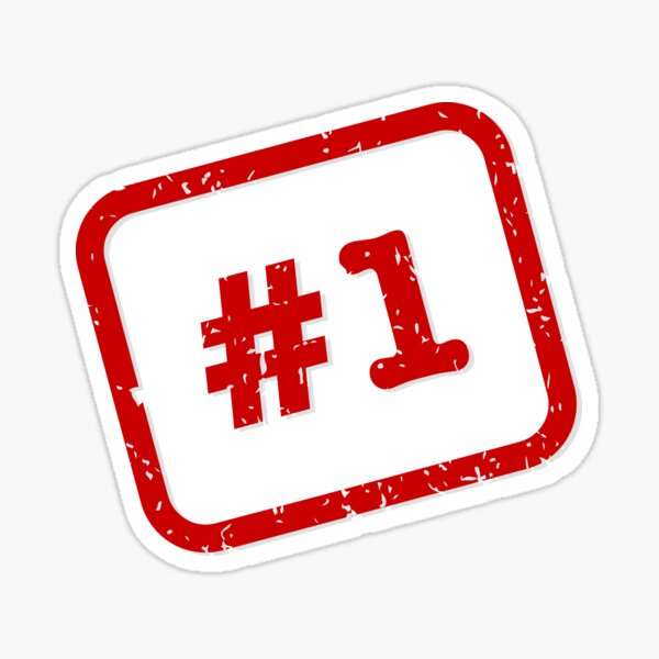 Number 1 Stamp Sticker