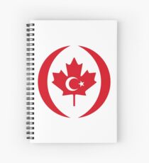 Turkish Canadian Multinational Patriot Flag Series Spiral Notebook