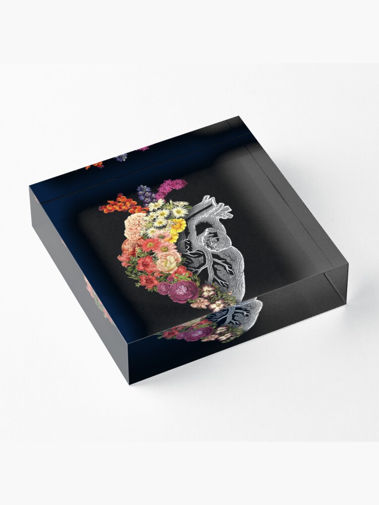 Alternate view of Flower Heart Spring Acrylic Block