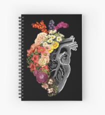Flower Heart Spring Spiral Notebook