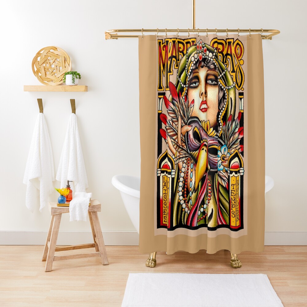 MARDI GRAS; Vintage New Orleans Art Deco Print Shower Curtain