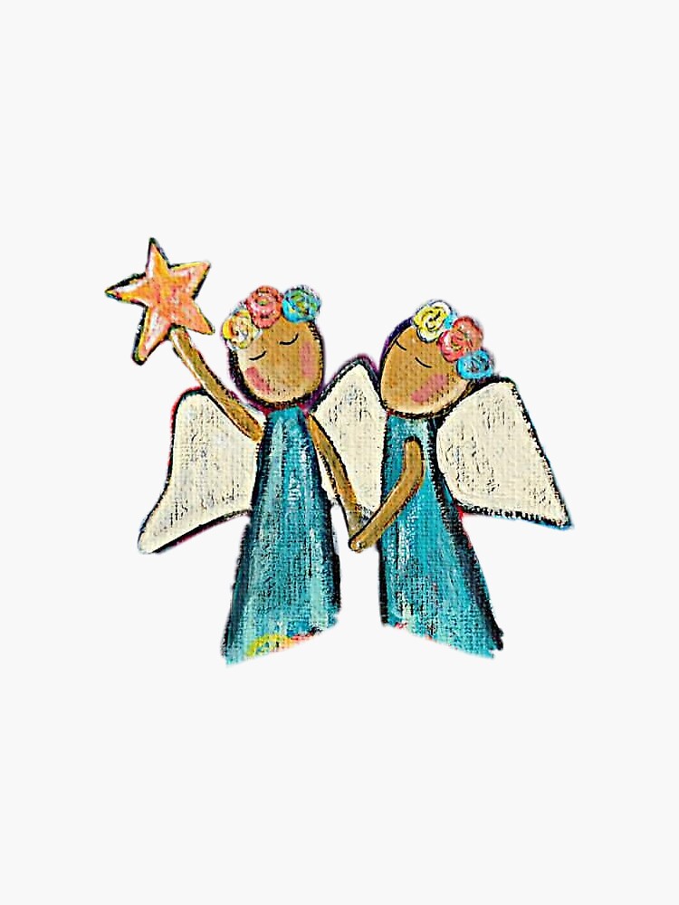 "Angels of Hope " Sticker by ShaunnaToubyArt Redbubble