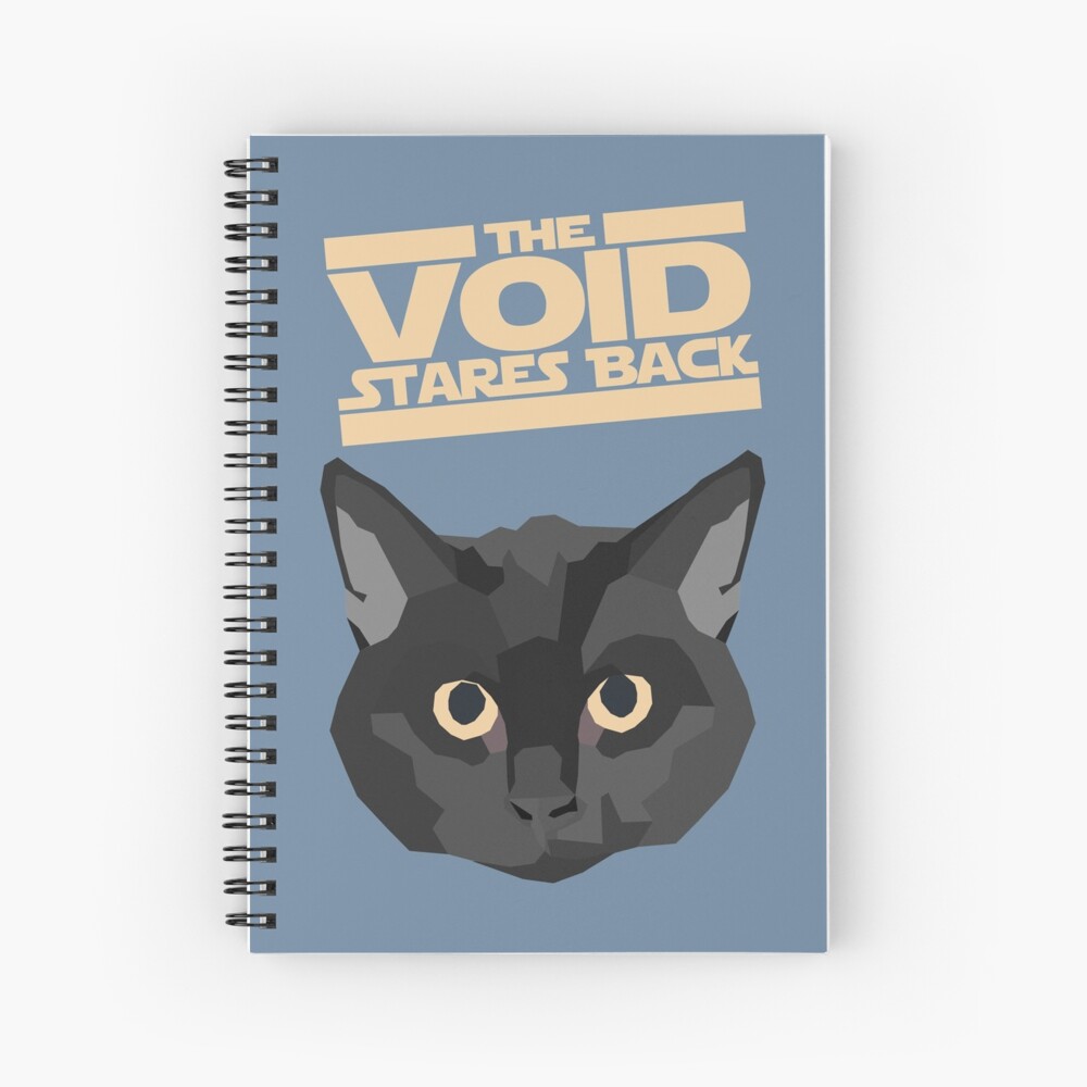 Black Cat - The Void Stares Back Spiral Notebook