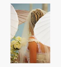 Bride among the parasols Photographic Print