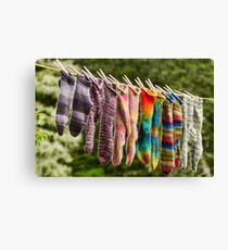 Nova Scotia Hand Knitted Socks Canvas Print