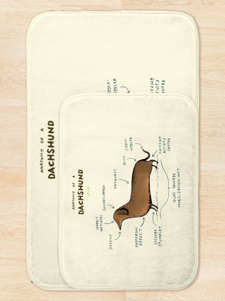 Alternate view of Anatomy of a Dachshund Bath Mat