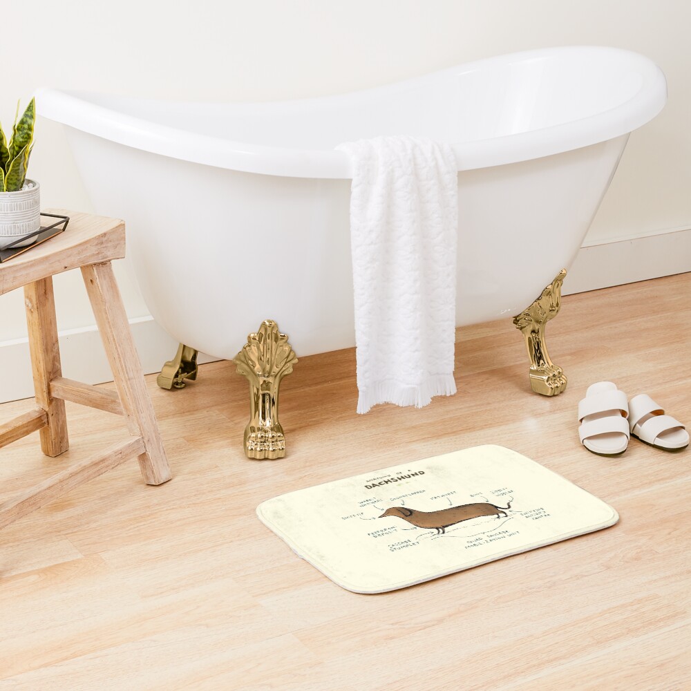 Anatomy of a Dachshund Bath Mat