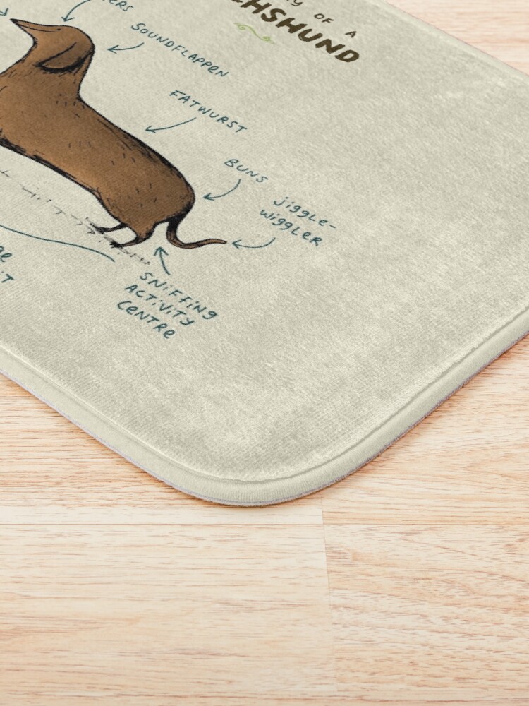 Alternate view of Anatomy of a Dachshund Bath Mat