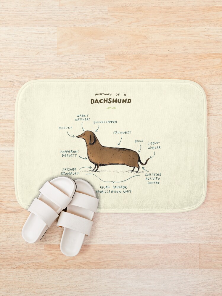 Alternate view of Anatomy of a Dachshund Bath Mat