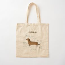 Anatomie eines Dackels Baumwolltasche