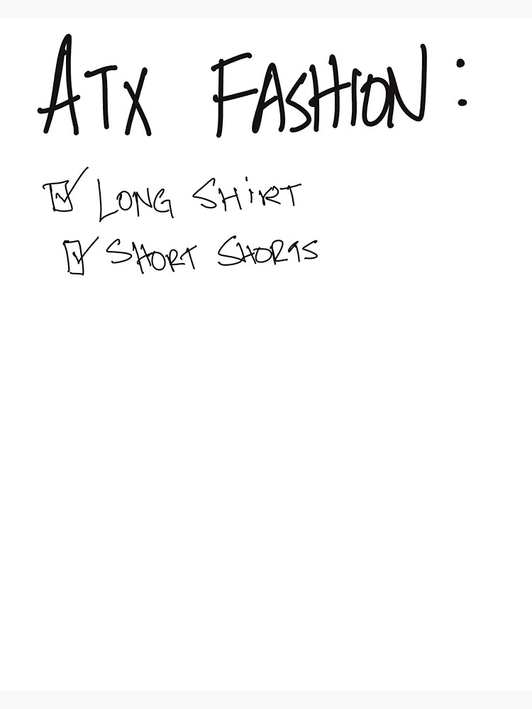 Austin fashion checklist simple by OvrThnkr