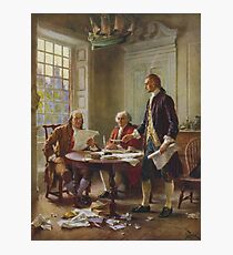 Writing The Declaration of Independence Photographic Print