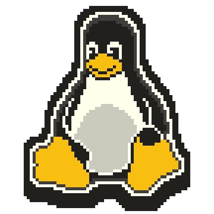 "Linux Tux Pixel Art" by astrellon Redbubble