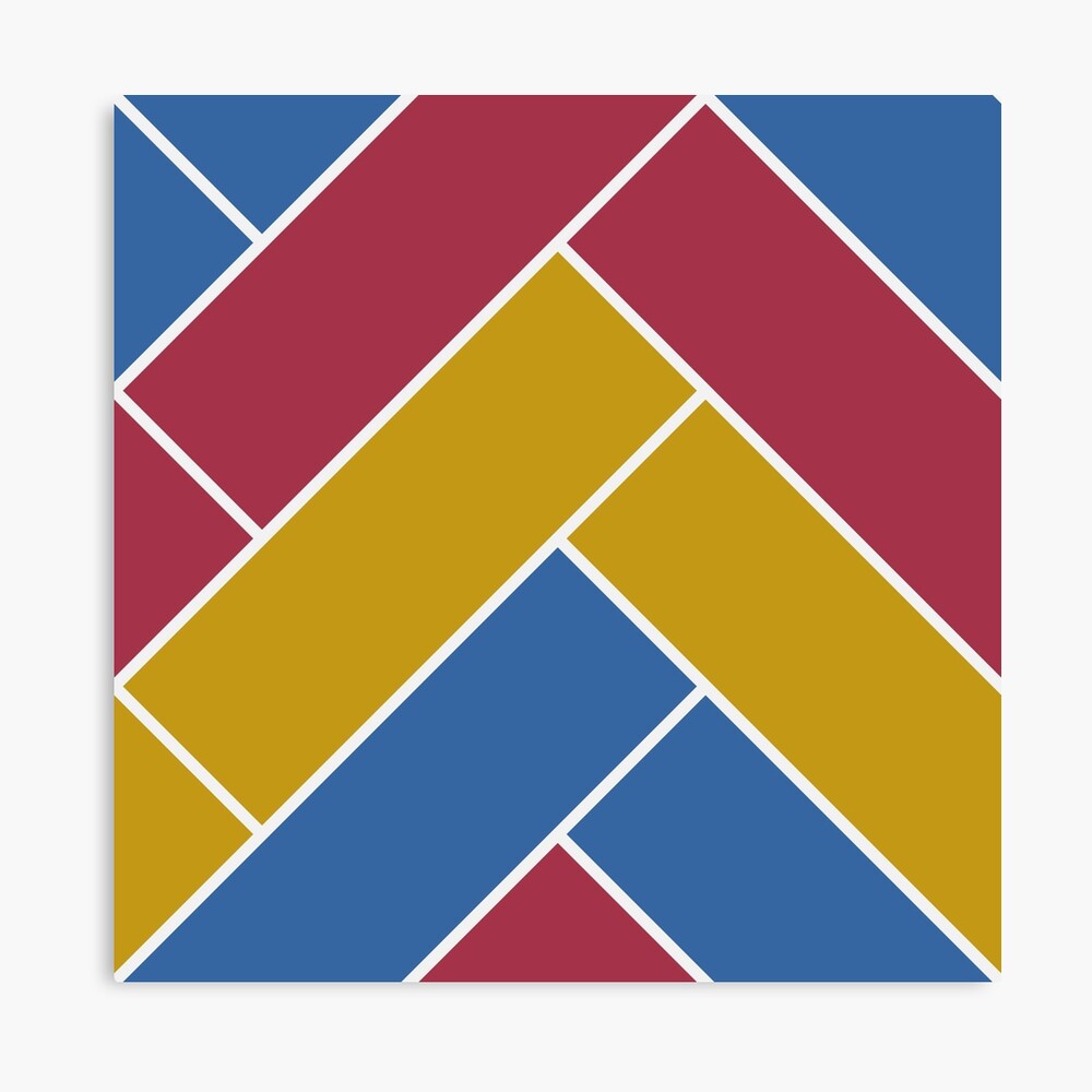 Geometric Pattern: Herringbone: Summer Canvas Print