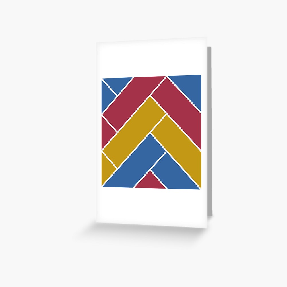 Geometric Pattern: Herringbone: Summer Greeting Card