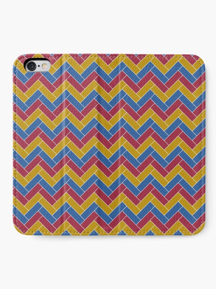 Alternate view of Geometric Pattern: Herringbone: Summer iPhone Wallet