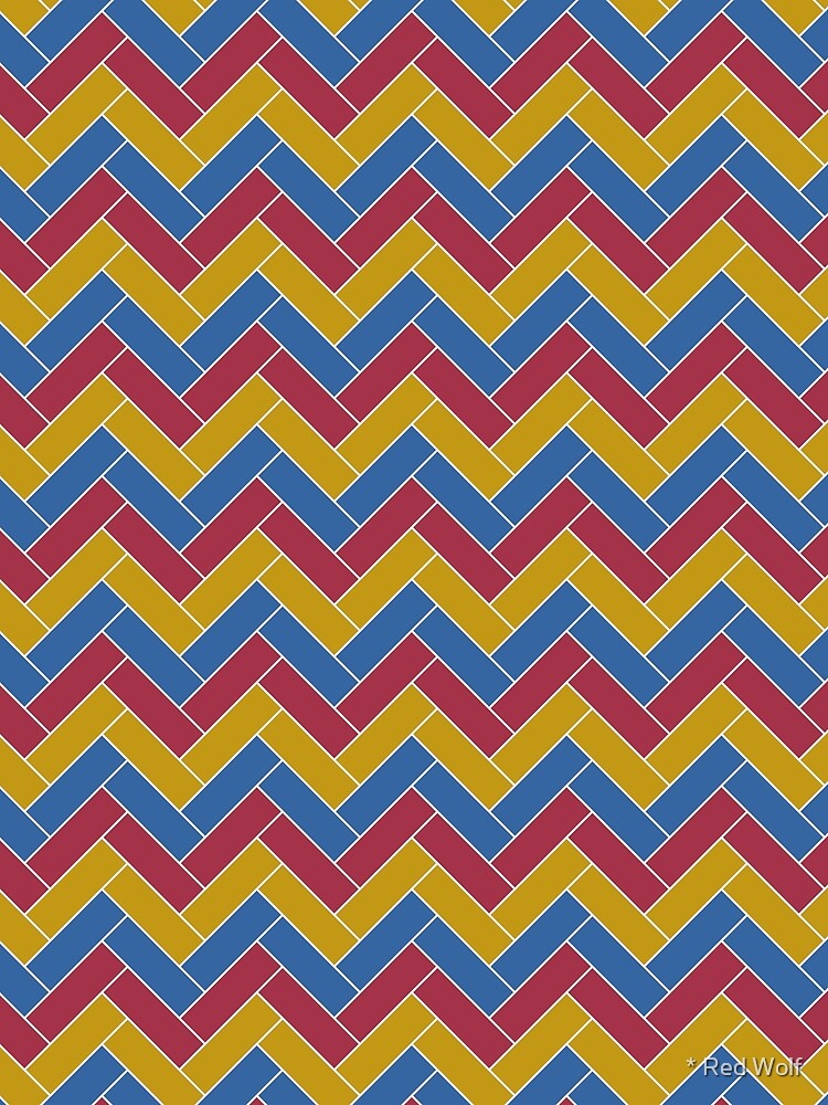 Geometric Pattern: Herringbone: Summer by redwolfoz