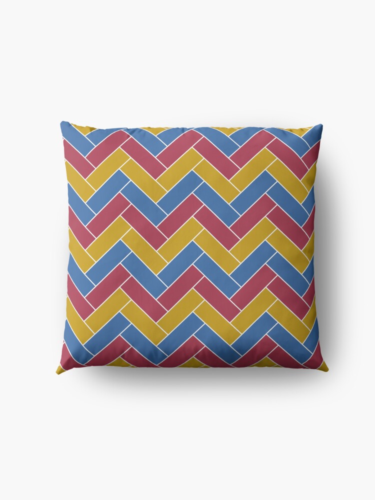 Alternate view of Geometric Pattern: Herringbone: Summer Floor Pillow