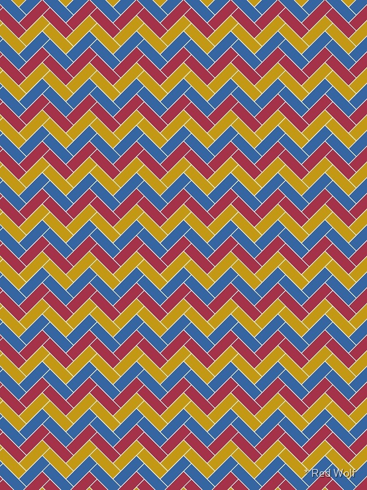 Geometric Pattern: Herringbone: Summer by redwolfoz