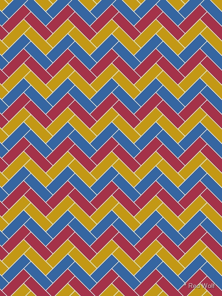 Geometric Pattern: Herringbone: Summer by redwolfoz