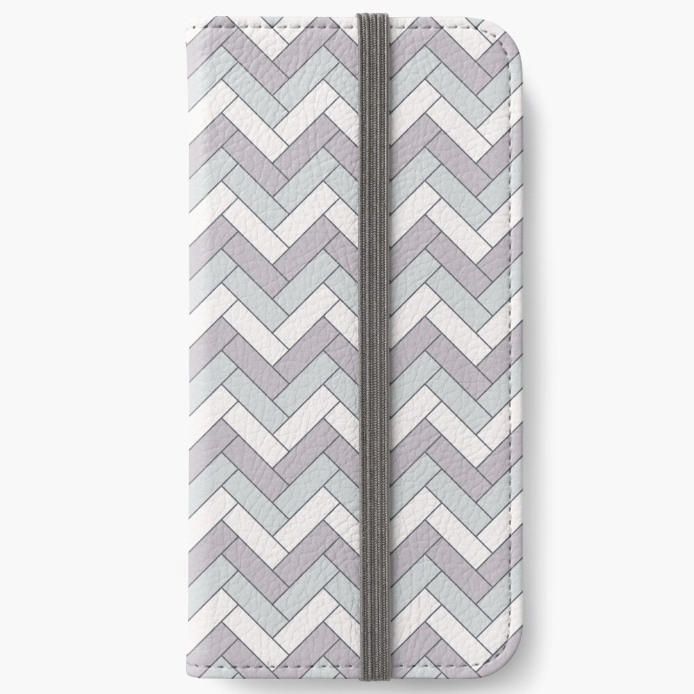 Geometric Pattern: Herringbone: Winter iPhone Wallet