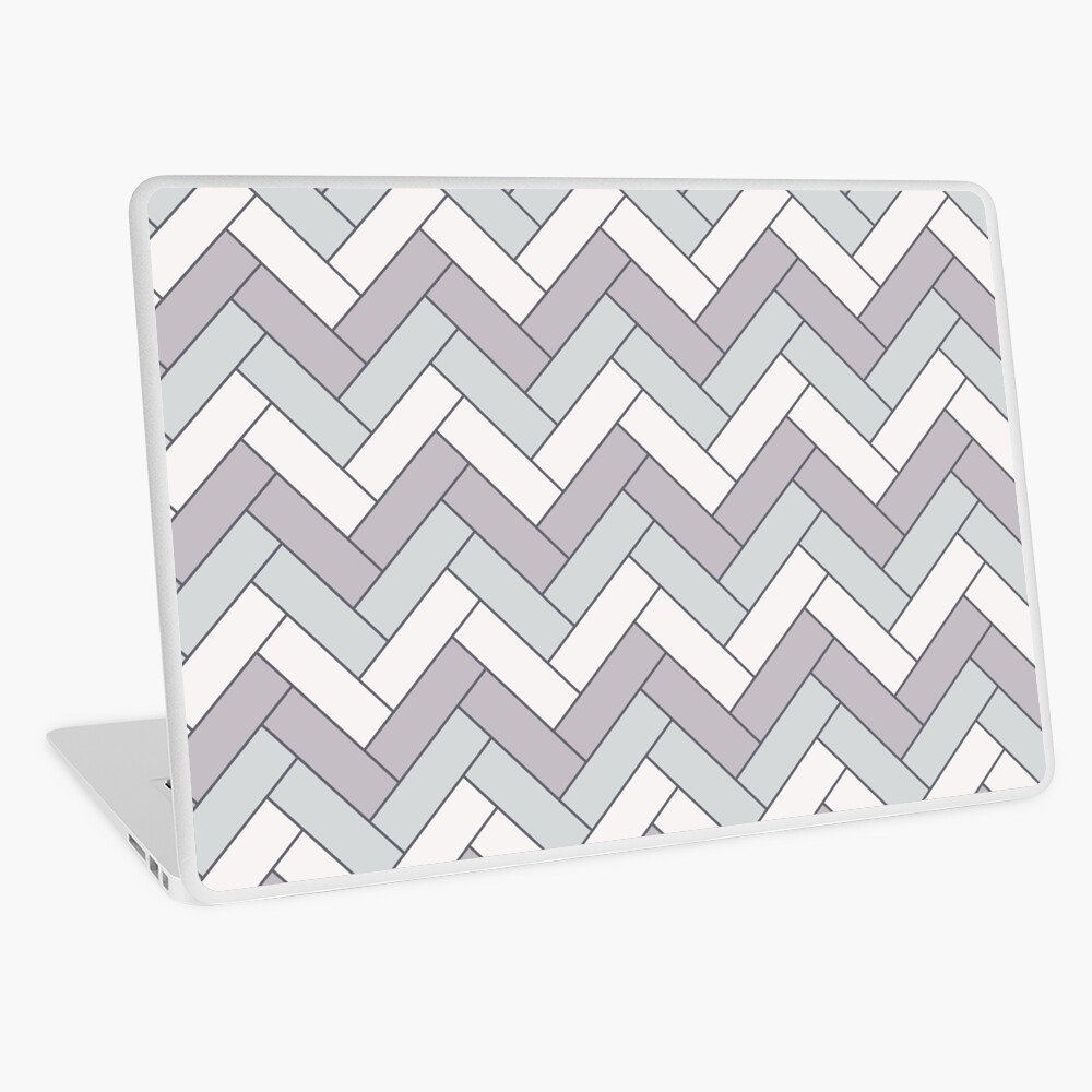 Geometric Pattern: Herringbone: Winter Laptop Skin