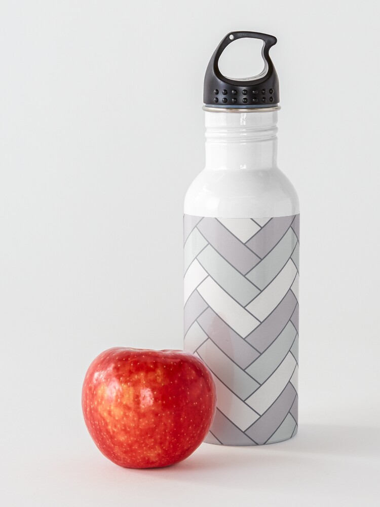 Alternate view of Geometric Pattern: Herringbone: Winter Water Bottle