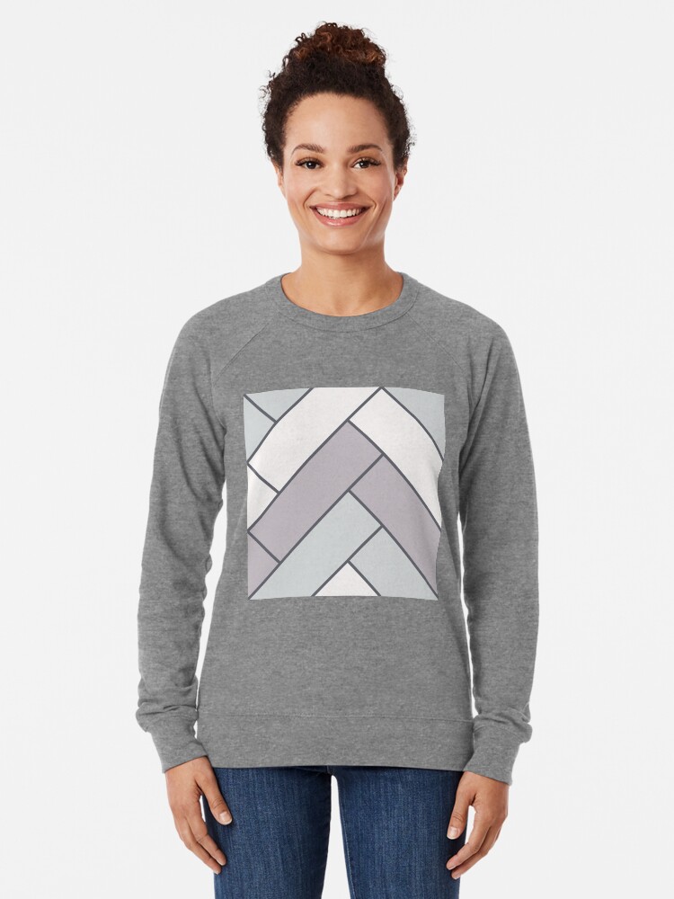 Alternate view of Geometric Pattern: Herringbone: Winter Lightweight Sweatshirt