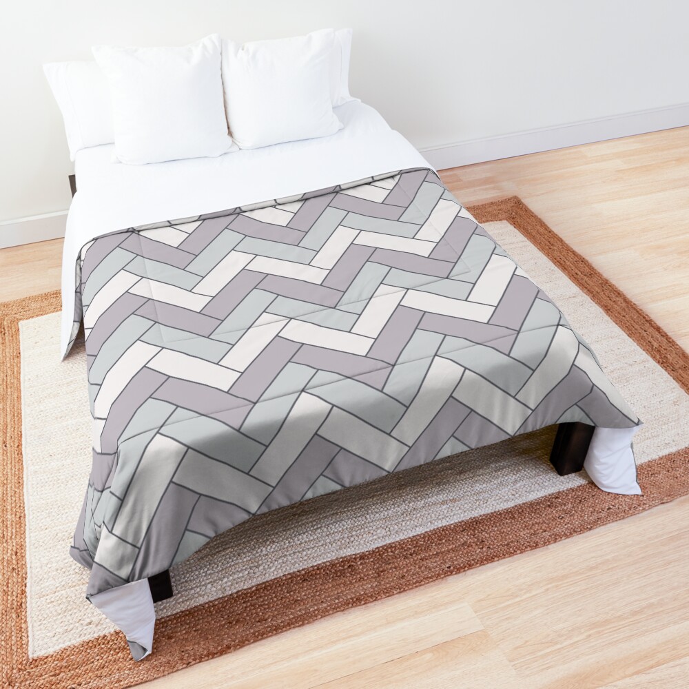 Geometric Pattern: Herringbone: Winter Comforter