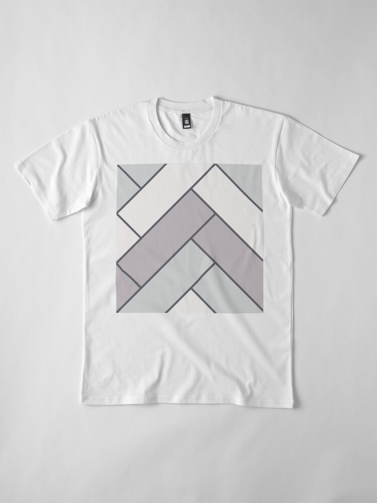Alternate view of Geometric Pattern: Herringbone: Winter Premium T-Shirt