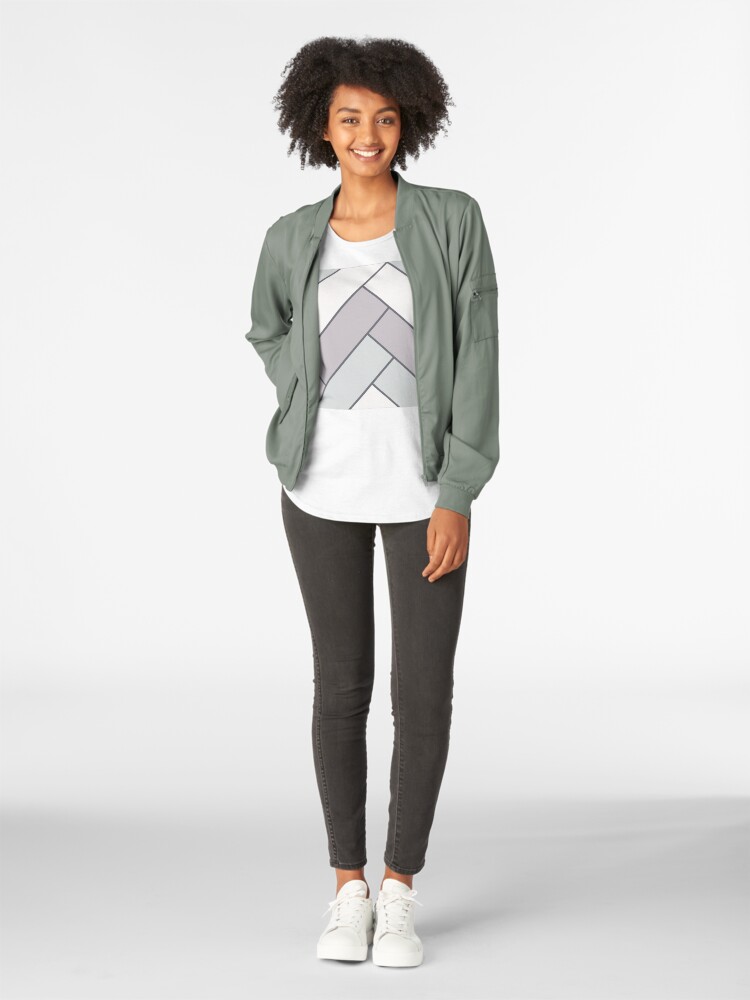Alternate view of Geometric Pattern: Herringbone: Winter Premium Scoop T-Shirt