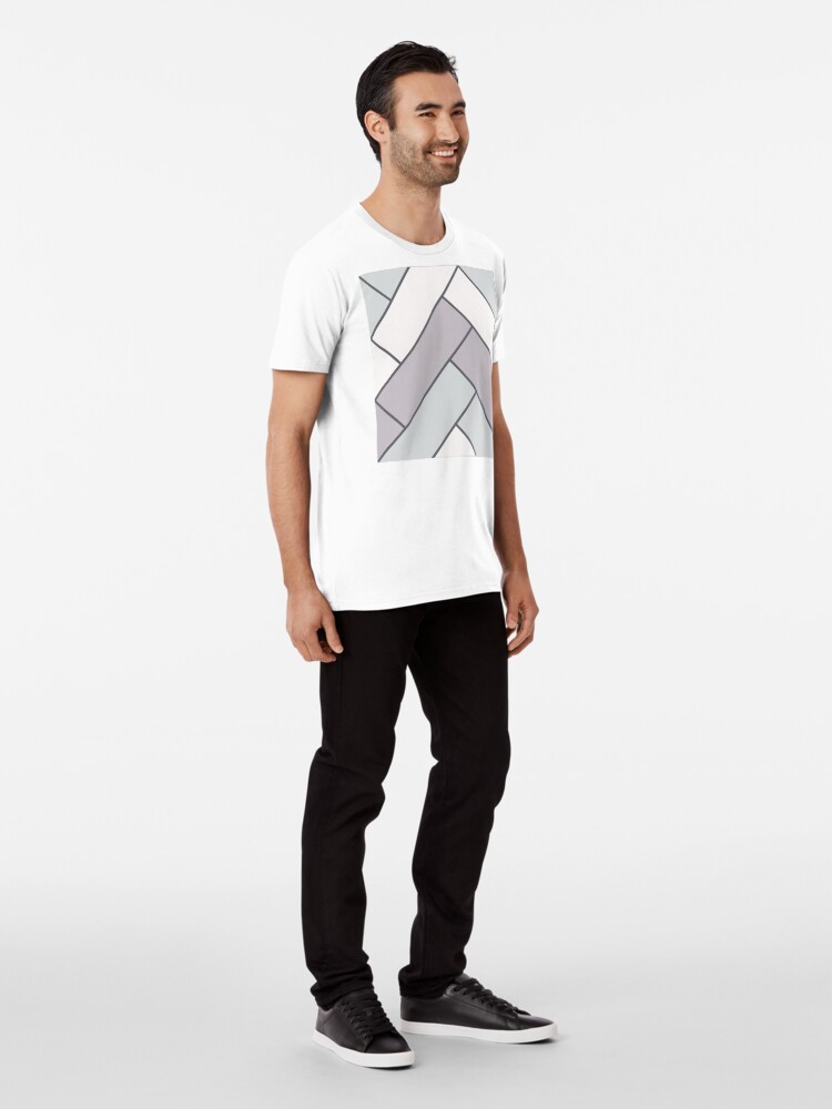 Alternate view of Geometric Pattern: Herringbone: Winter Premium T-Shirt