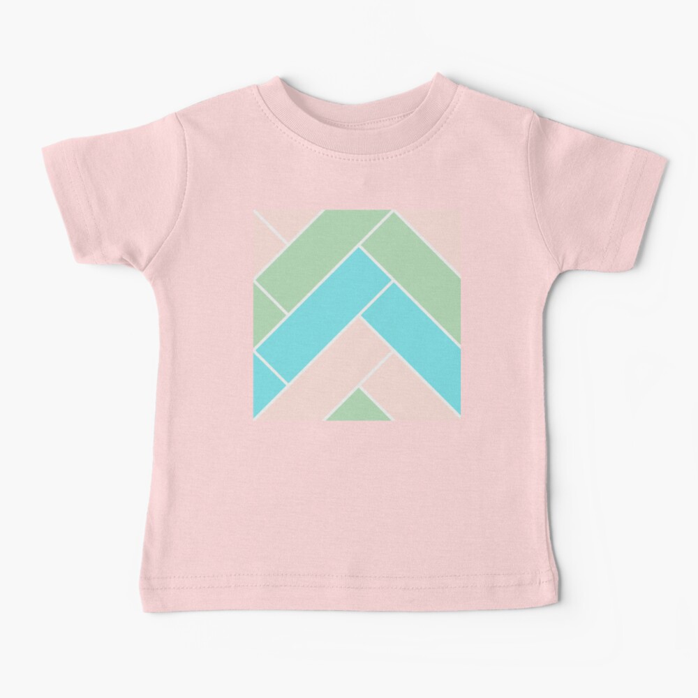 Geometric Pattern: Herringbone: Spring Baby T-Shirt