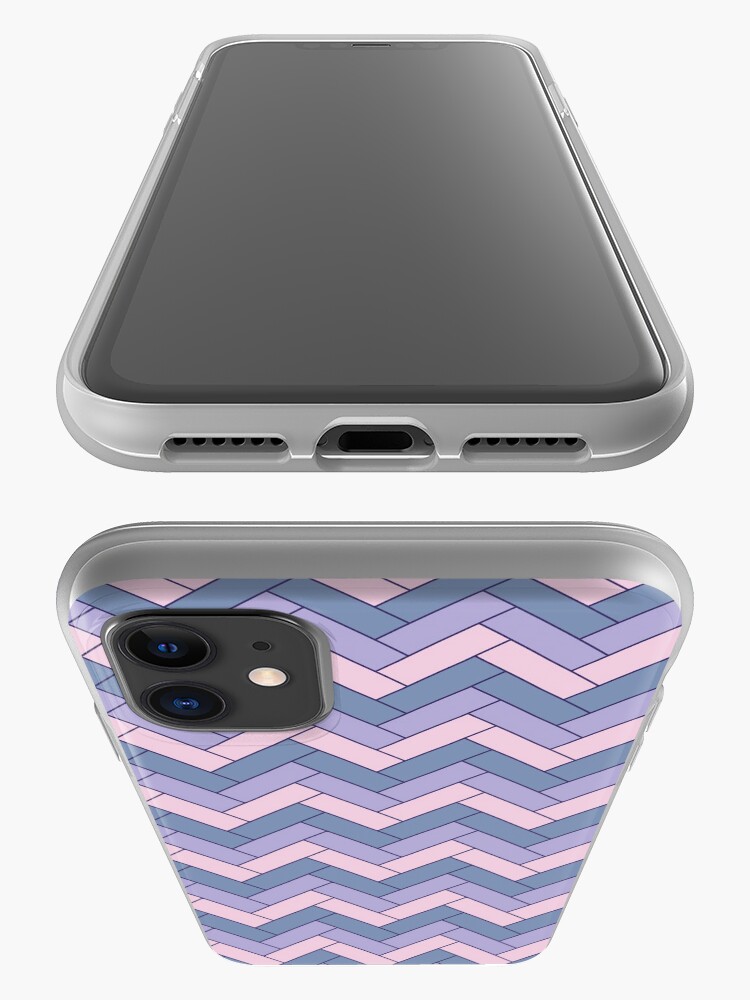 Alternate view of Geometric Pattern: Herringbone: Iris iPhone Case & Cover