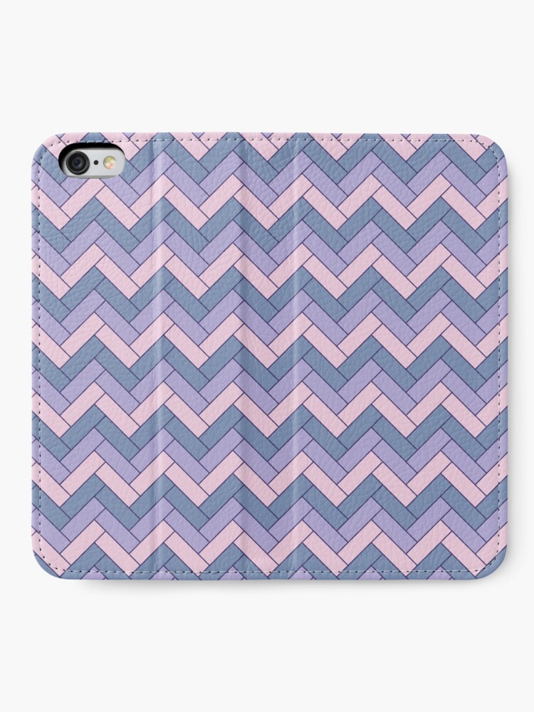 Alternate view of Geometric Pattern: Herringbone: Iris iPhone Wallet