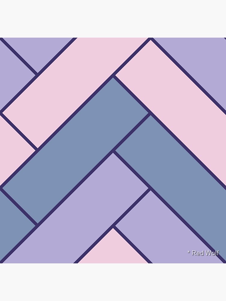 Geometric Pattern: Herringbone: Iris by redwolfoz