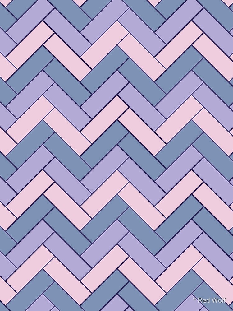 Geometric Pattern: Herringbone: Iris by redwolfoz
