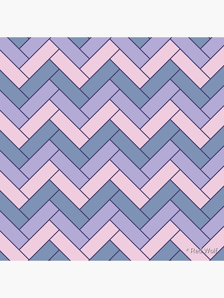 Geometric Pattern: Herringbone: Iris by redwolfoz