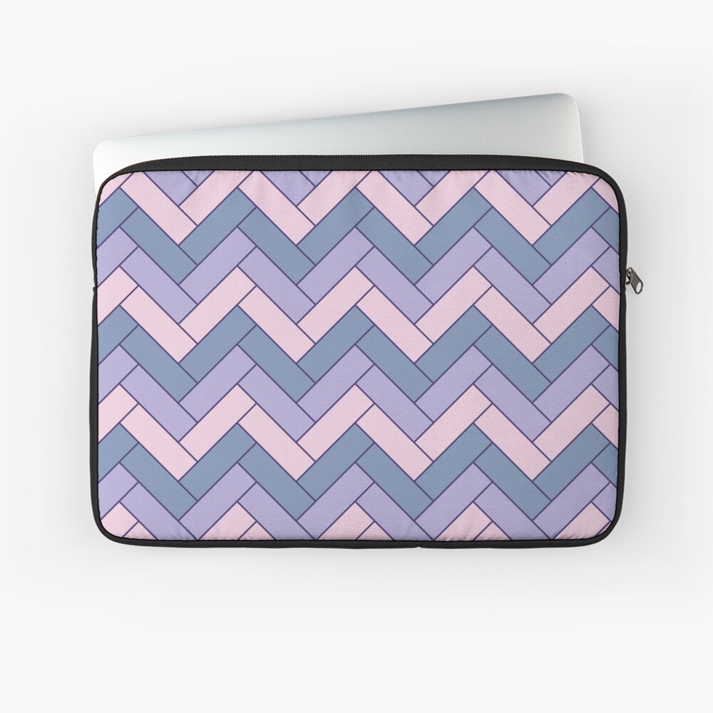 Geometric Pattern: Herringbone: Iris Laptop Sleeve