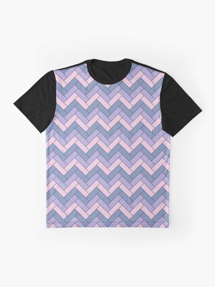 Alternate view of Geometric Pattern: Herringbone: Iris Graphic T-Shirt