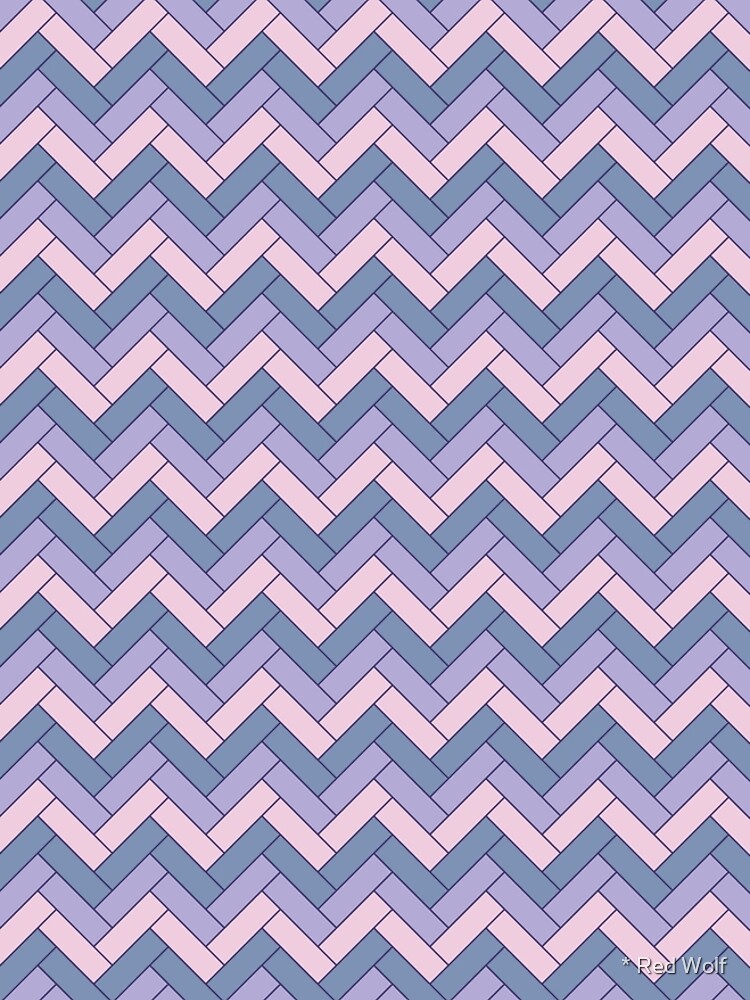 Geometric Pattern: Herringbone: Iris by redwolfoz