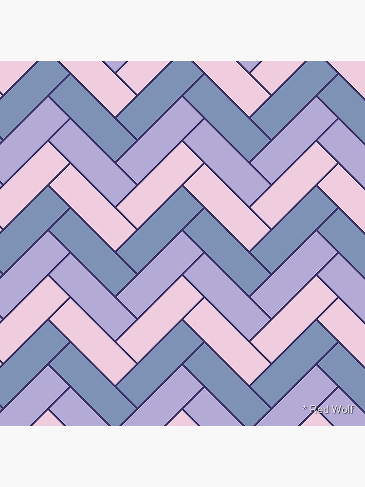 Geometric Pattern: Herringbone: Iris by redwolfoz