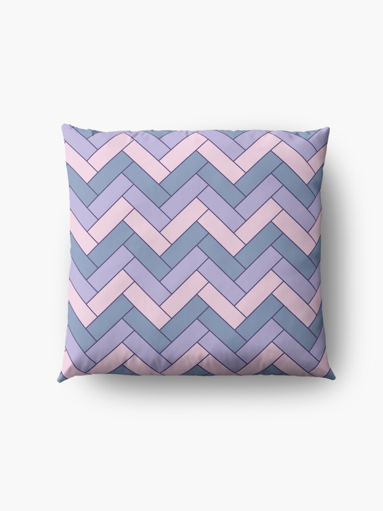 Alternate view of Geometric Pattern: Herringbone: Iris Floor Pillow