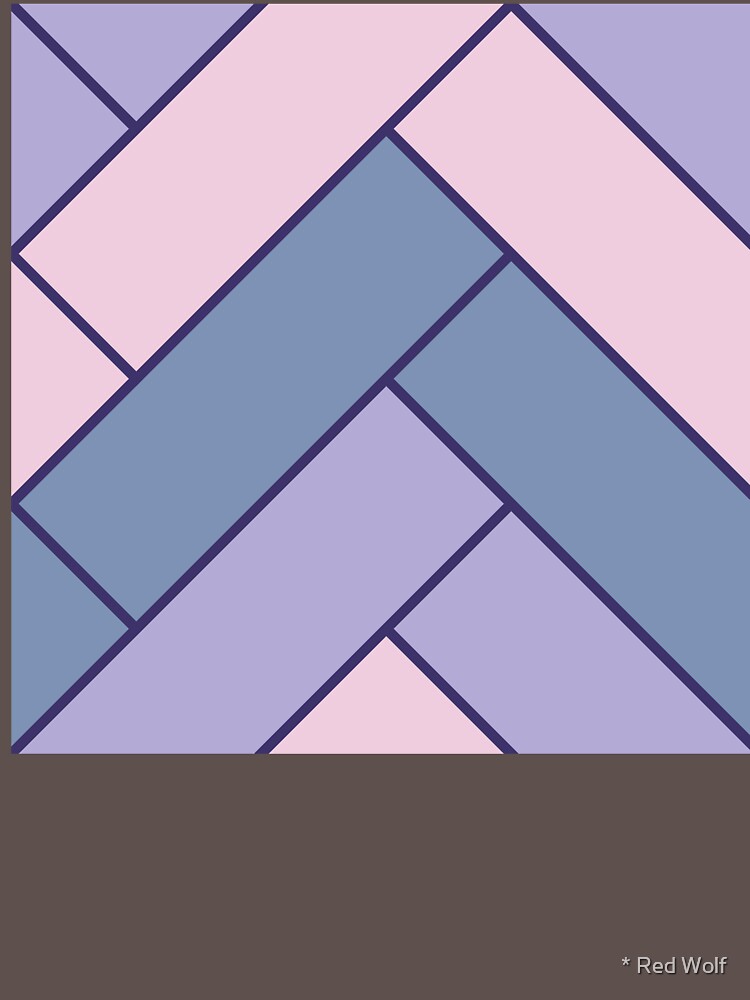 Geometric Pattern: Herringbone: Iris by redwolfoz