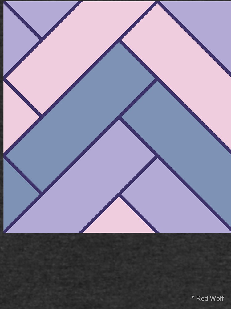 Geometric Pattern: Herringbone: Iris by redwolfoz